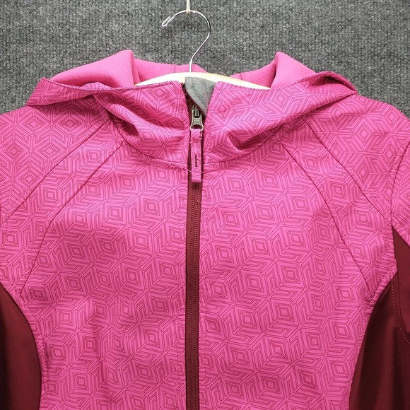 Free Tech Women's Jacket Pink Medium Zip Front Hooded Zip Pockets W/Tags - Picture 3 of 14